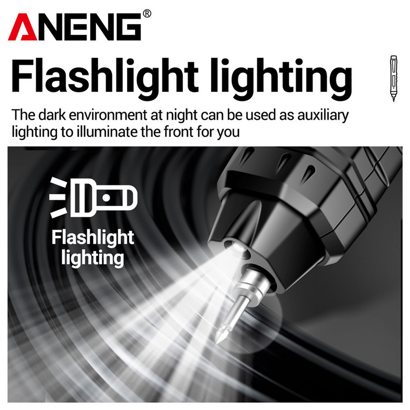 ANENG A3005 Skaitmeninis multimetro rašiklis 4000Counts Profesionalus matuoklis bekontaktis automatinis kintamosios srovės / nuolatinės srovės įtampos testeris Ohm diodų NCV testavimo įrankis