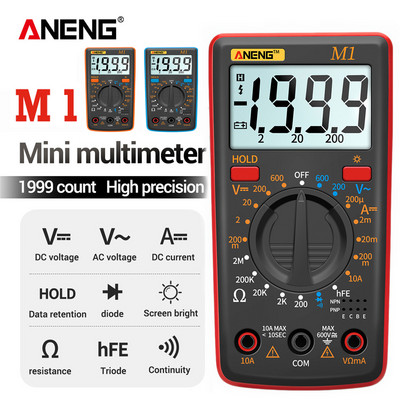 ANENG M1 Digitalni multimetar esrMeter Multimetro Tester True Rms Digitalni multimetar Testeri Multi Meter Richmeters Dmm 400a 10A