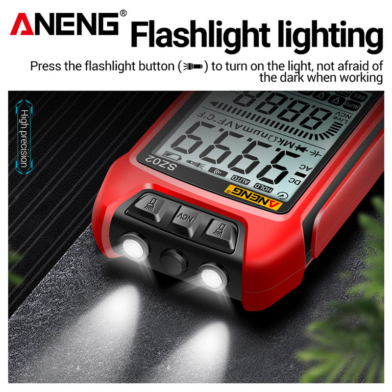 ANENG SZ02 SZ01 Multimetru digital inteligent 6000/9999 numără True RMS Contor de capacitate electrică automată curent de tensiune DC AC