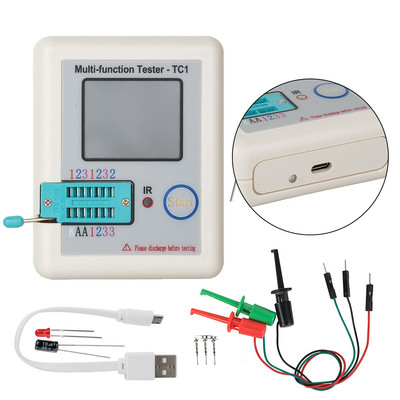 Mitmemeetrine transistori tester TFT dioodtriood mahtuvus LCR ESR arvesti NPN PNP MOSFET LCR-T7 T1 T4