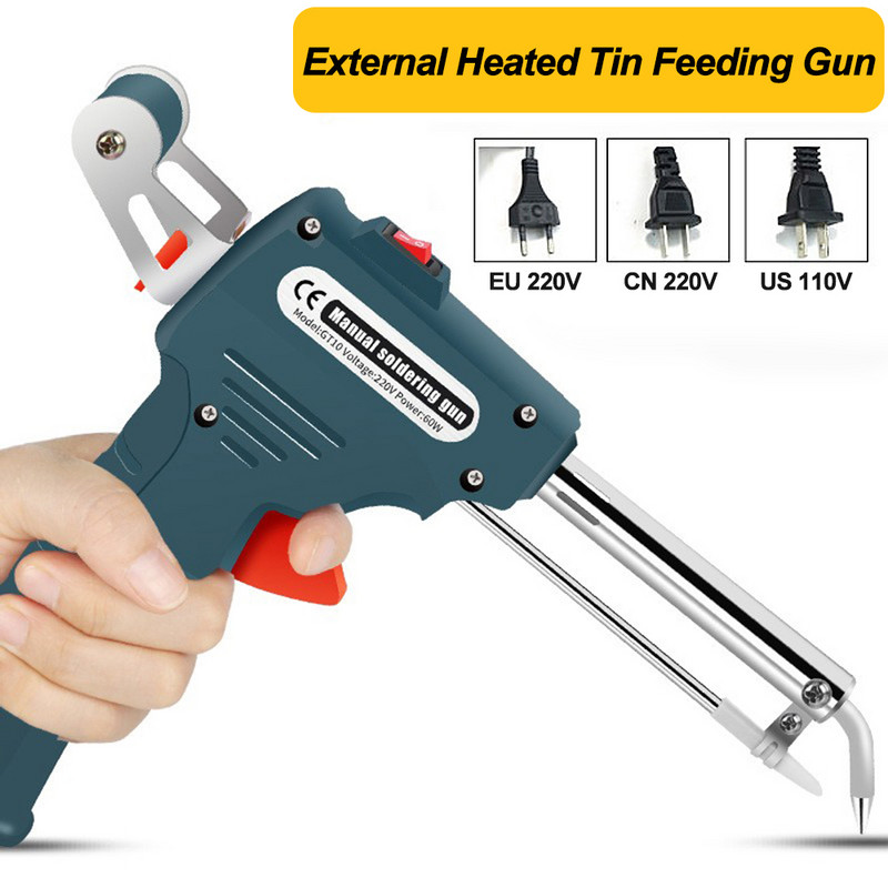 110V/220V 60W Încălzire externă portabilă de înaltă calitate, alimentare automată, instrumente de reparare pentru lipire cu staniu, mufă EU/US/CN