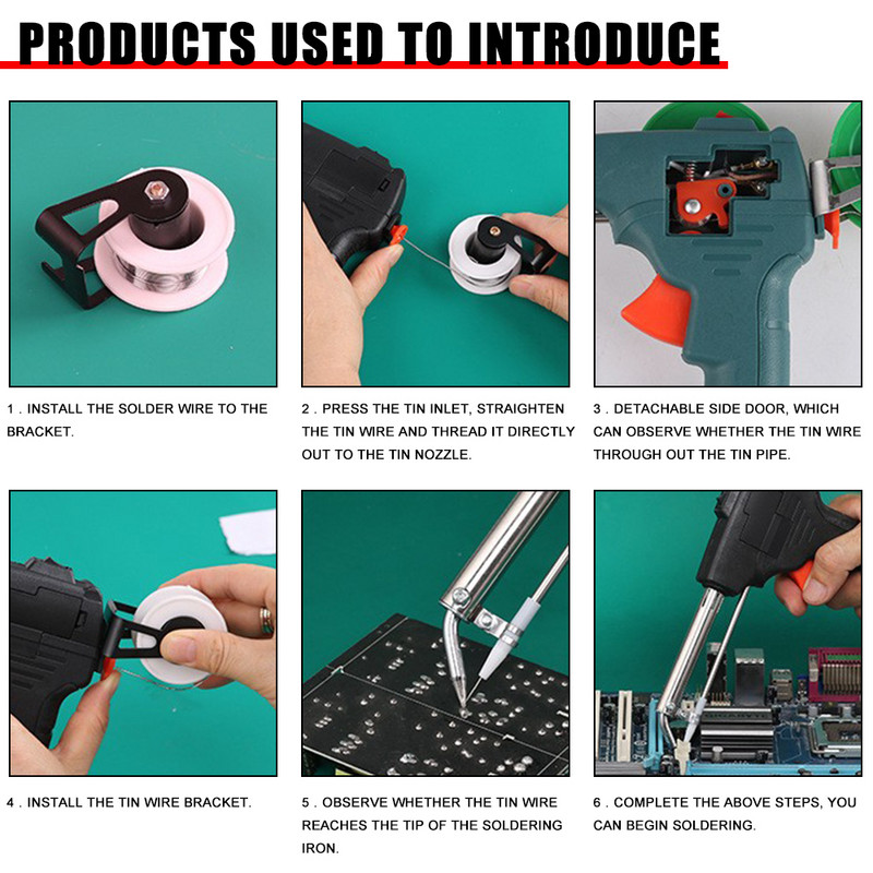 110V/220V 60W Încălzire externă portabilă de înaltă calitate, alimentare automată, instrumente de reparare pentru lipire cu staniu, mufă EU/US/CN