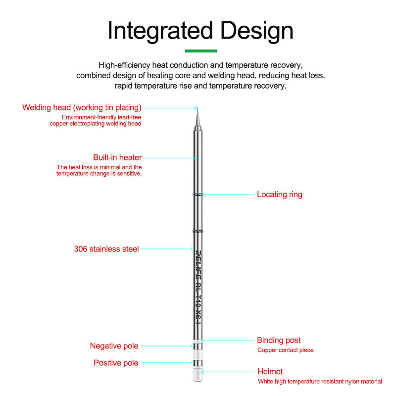 Augstas kvalitātes RL-T12-XS-I/J/SK/K lodāmura uzgalis GVM T12-XS universālajam JBC AIXUN I2C T12 SUGUN OSS sērijas lodēšanas stacijai