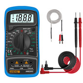 ANENG AN8205C skaitmeninis multimetras kintamosios srovės / nuolatinės srovės ampermetras voltų omų testeris multimetras su termoporos LCD foniniu apšvietimu, nešiojamas