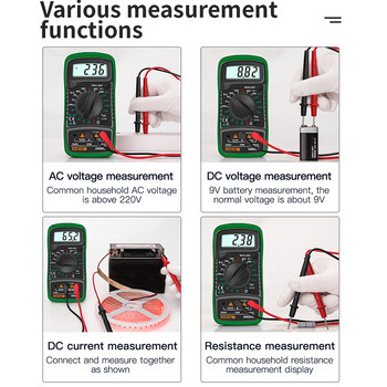 ANENG AN8205C Ψηφιακό πολύμετρο AC/DC Αμπερόμετρο Volt Ohm Tester Πολύμετρο με θερμοστοιχείο LCD οπίσθιου φωτισμού φορητό