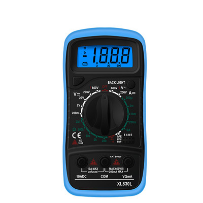 ANENG AN8205C skaitmeninis multimetras kintamosios srovės / nuolatinės srovės ampermetras voltų omų testeris multimetras su termoporos LCD foniniu apšvietimu, nešiojamas