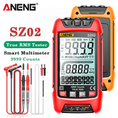 ANENG SZ02/01 skaitmeninis multimetro tranzistorius išmanieji testeriai 9999 skaičiuoja tikrąjį RMS automatinį elektros talpos matuoklio temperatūros pasipriešinimą