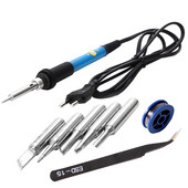 220V / 110V 60W Stație de lipit fier de lipit cu temperatură reglabilă cu 5 bucăți Flux de pastă de sârmă de lipit