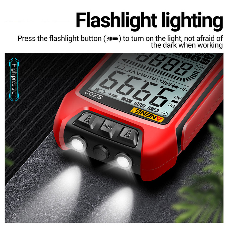 SZ02/SZ01 Multimetru digital profesional Tester inteligent 9999 de numărări Contor de capacitate electrică RMS adevărată Multimetre cu gamă automată