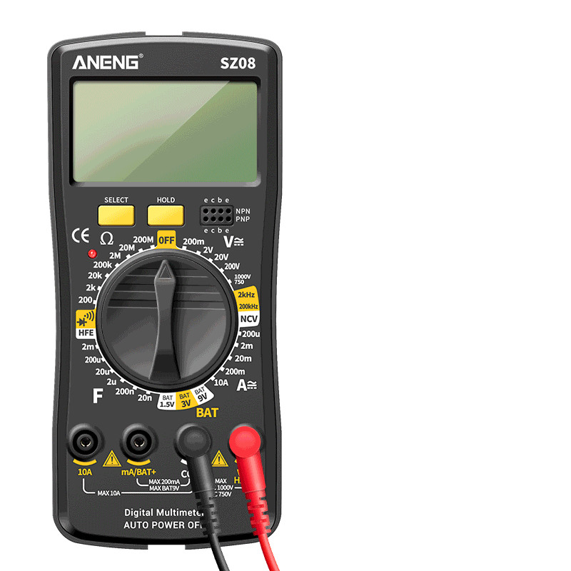 ANENG SZ08 üliõhukesed mälumahuga digitaalne multimeeter, professionaalne arvesti, automaatne voltmeeter, vahelduvvoolu alalisvoolu 220 V takistuse käepideme testrid