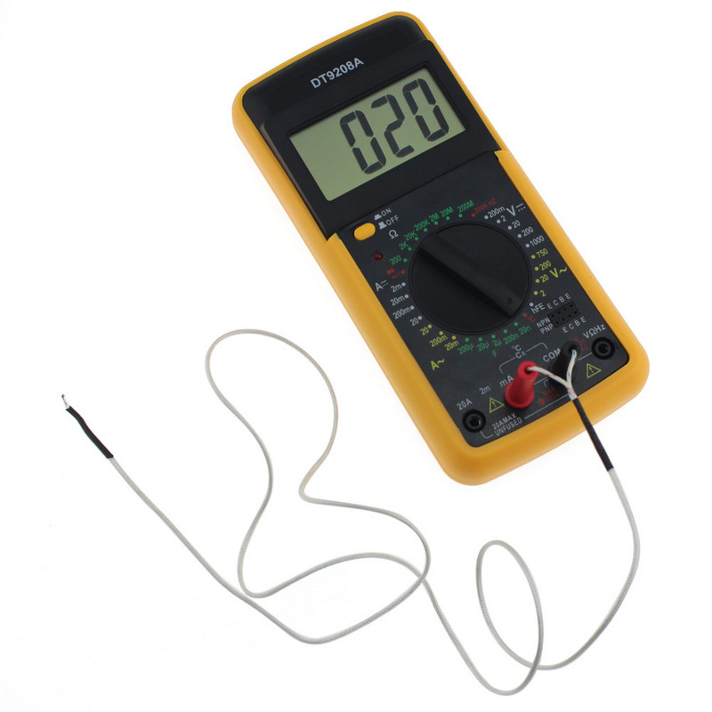 DT9208A Multimetru digital LCD profesional ampermetru portabil electric Voltmetru Rezistenta Capacitate Tester AC DC