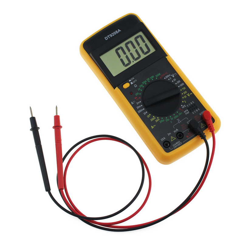 DT9208A Multimetru digital LCD profesional ampermetru portabil electric Voltmetru Rezistenta Capacitate Tester AC DC