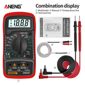 AN8205C digitaalne multimeeter AC/DC ampermeeter Volt Ohm Tester Multimetro termopaari LCD taustvalgustusega kaasaskantav