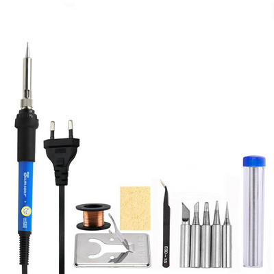 Regulējama temperatūra 220V 60W/80W LCD ekrāns Elektriskais lodāmurs Pārstrādāt dzelzs stacijas metināšanas rīku piederumi