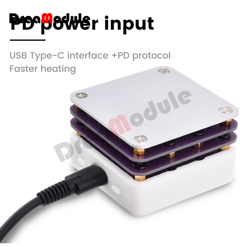 Mini kaitvietės pašildytuvo pakaitinimo stoties perdirbimo stotelė PCB plokščių litavimo išlitavimas kaitinimo plokštės OLED ekranas LED taisymo įrankiai