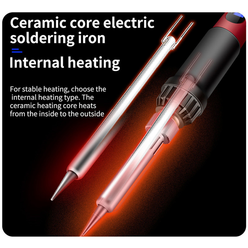 60W Električno lemilo LCD Digitalni zaslon Komplet s podesivom temperaturom Lem za zavarivanje Stanica za doradu Toplinska olovka 220V 110V