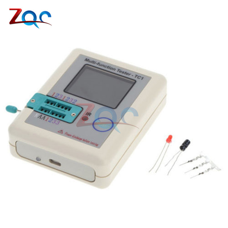 LCR-TC1 1,8 collu TFT LCD displejs Daudzmetru tranzistoru testeris diodes triodes kondensatora rezistoru pārbaudes mērītājs ESR LCR NPN PNP MOSFET COD