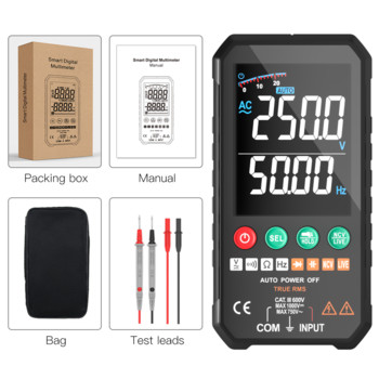 FUYI Professional High Precise 6000 counts 1000V AC DC Цифров мултицет Ohm Hz NCV Live ℃ μF Duty Multimetro Voltage Meter