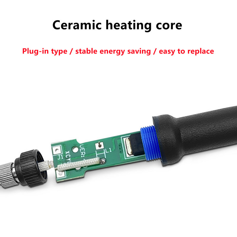 Mini elektriskais lodāmurs mājsaimniecības regulējams rokturis temperatūras lodēšanas pildspalva lodēšanas pistoles remonta lodēšanas rīks 60W