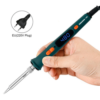 Ψηφιακό πιστόλι συγκόλλησης LCD 120W με γρήγορη θέρμανση σετ ηλεκτρικό κολλητήρι ρυθμιζόμενης θερμοκρασίας κεραμικό θερμαντήρα