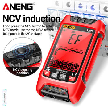 9999 Counts Цифров мултицет Auto Range True RMS Handheld Smart Digital Multimeter DC AC Voltage Current High Precision Tools