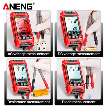 9999 Counts Цифров мултицет Auto Range True RMS Handheld Smart Digital Multimeter DC AC Voltage Current High Precision Tools