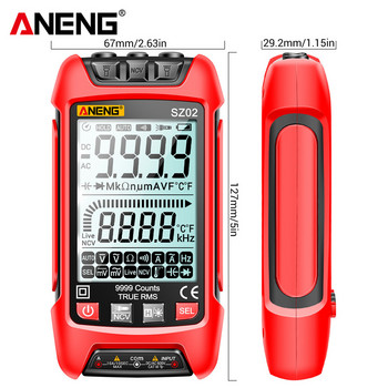 9999 Counts Цифров мултицет Auto Range True RMS Handheld Smart Digital Multimeter DC AC Voltage Current High Precision Tools