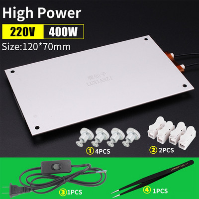 LUXIANZI 200/300/400W PTC Placă de încălzire Chip BGA Bile de lipit Split Aluminiu Led Stație de dezlipire Instrument pentru bordul de demolare