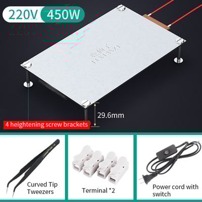 LUXIANZI 200/300/400W PTC Placă de încălzire Chip BGA Bile de lipit Split Aluminiu Led Stație de dezlipire Instrument pentru bordul de demolare