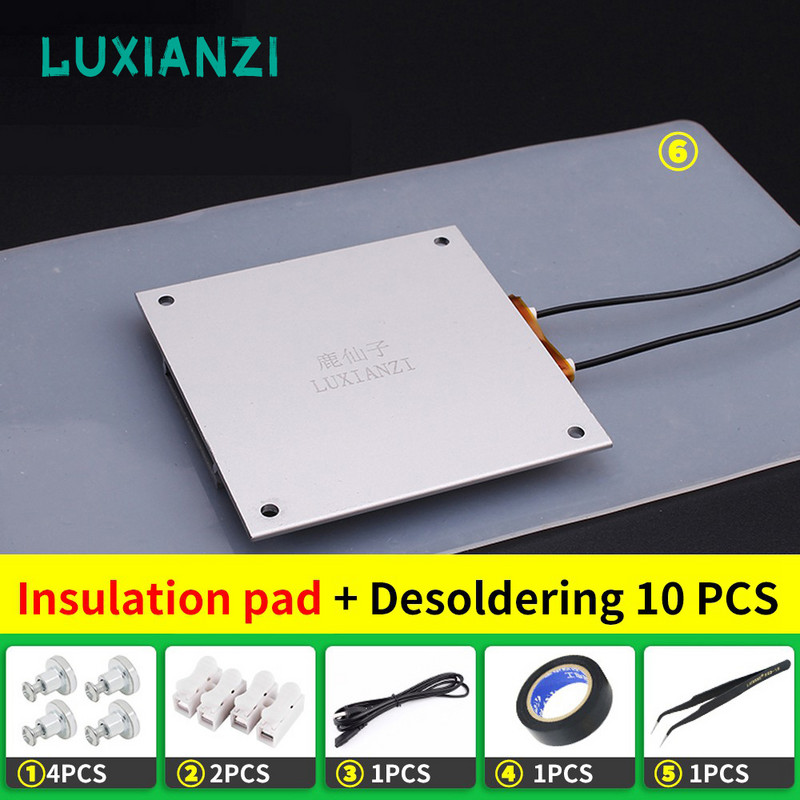 LUXIANZI 200/300/400W PTC Placă de încălzire Chip BGA Bile de lipit Split Aluminiu Led Stație de dezlipire Instrument pentru bordul de demolare