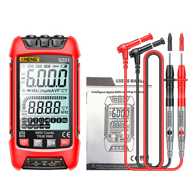 Έξυπνο ψηφιακό πολύμετρο True RMS Auto Electrical Capacitance Meter AC DC Voltage Resistance Transistor Testers Electrician Tool