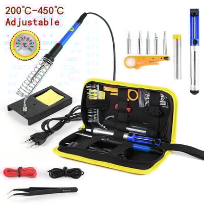 60 W-os elektromos forrasztópáka készlet, hőmérséklet állítható