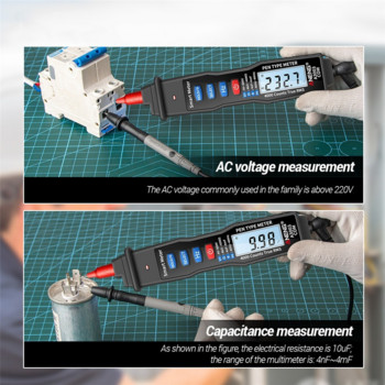 A3003 Digital Pen Multimeter Професионален интелигентен измервателен уред с 4000 броя с NCV AC/DC Тестери за съпротивление на напрежение и капацитет