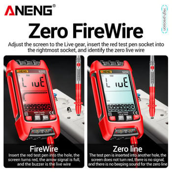 ANENG SZ02 Smart Digital Multimeter 6000 Counts True RMS Auto Electrical Capacity Meter Αντίσταση θερμοκρασίας Transistor Testers