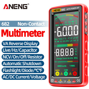 ANENG 682 Smart VA Reverse Multimeter AC/DC Ampermeter Voltage Tester Rechargeable Electric Ohm Tester Diode Tools for Ηλεκτρολόγος