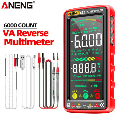 ANENG 682 Smart VA tagurpidi multimeeter AC/DC ampermeeter pingetester Laetav elektriline oomi dioodtestri tööriistad elektrikule