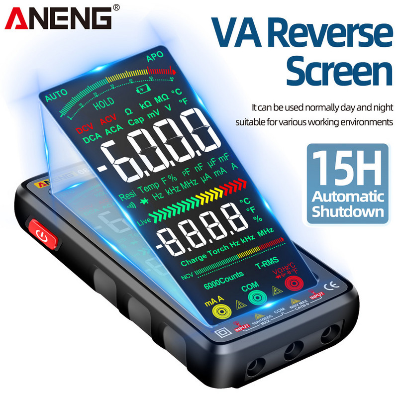 ANENG 682 Smart VA tagurpidi multimeeter AC/DC ampermeeter pingetester Laetav elektriline oomi dioodtestri tööriistad elektrikule