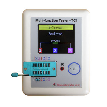 LCR-TC1 1,77-инчов цветен дисплей, многофункционален тестер за транзистори с подсветка