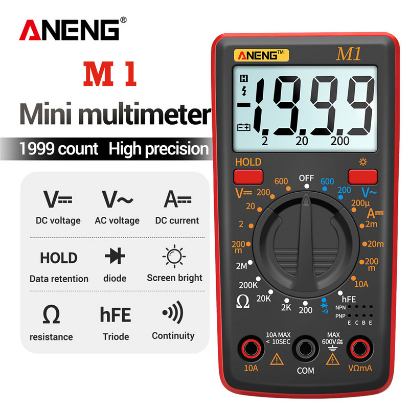 M1 Mini Smart digitális multiméter Esr mérő multiméter teszter True Rms digitális multiméter tesztelők több mérő