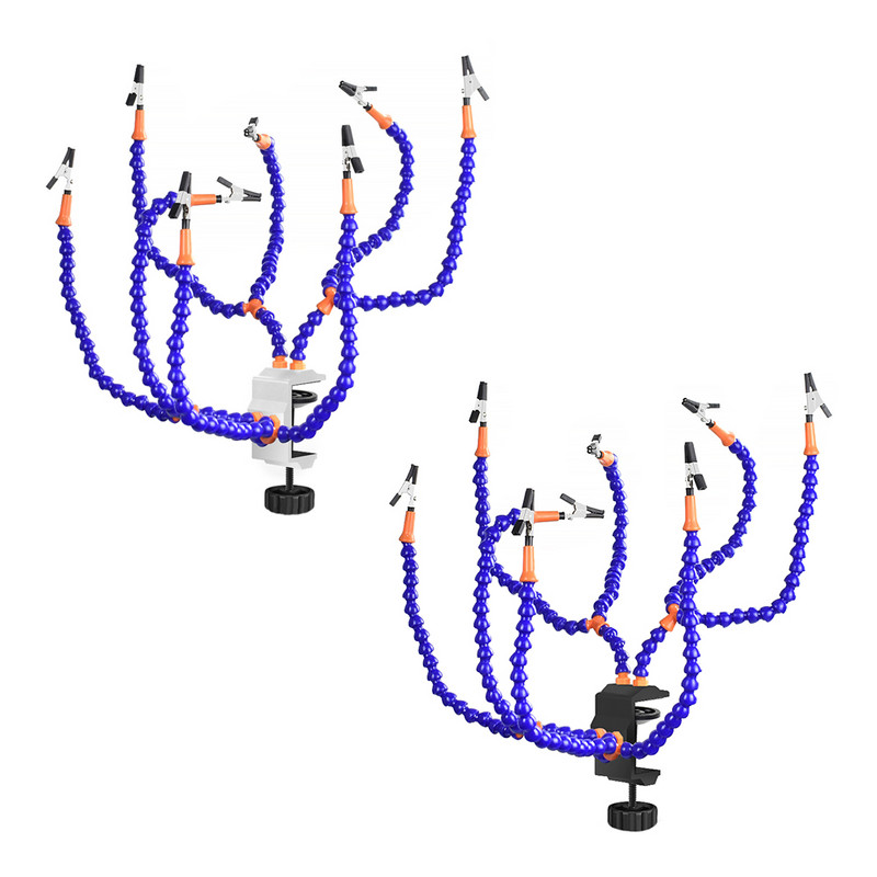 Instrument de lipit cu mâna a treia, 8 brațe flexibile, sudură, ajutor de mână, platformă de prindere manuală pentru reparații/lidurare electronice