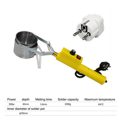 300W/500W nešiojamas litavimo puodo skardos lydymo krosnis rankinis reguliuojamas temperatūros valdymas Litavimo vonios įrankis suvirinimo įrankiai