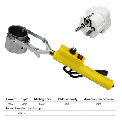 300W/500W nešiojamas litavimo puodo skardos lydymo krosnis rankinis reguliuojamas temperatūros valdymas Litavimo vonios įrankis suvirinimo įrankiai