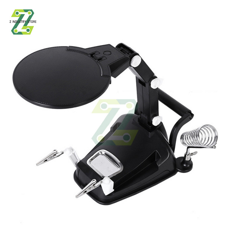 Hegesztő kiegészítő kapocs nagyító elektromos áramkör javítás hegesztővas konzol Állítható nagyító forrasztó bilincs