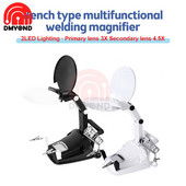 Clipă auxiliară de sudură Lupă Repararea plăcii de circuite electrice Suport fier de sudare Clemă de lipit reglabilă cu mărire