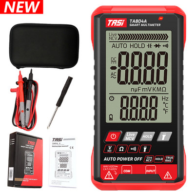 TASI TA804AB DIGITÁLIS MULTIMERŐ Professzionális Auto Tester Multiméter HD színes képernyő Ultravékony intelligens OHM NCV feszültségmérő