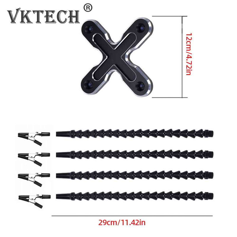 Stație de lipit cu clemă de masă pentru menghină de bancă a treia mână cu 4 bucăți brațe flexibile Suport fier de lipit Instrument de reparare a sudării PCB