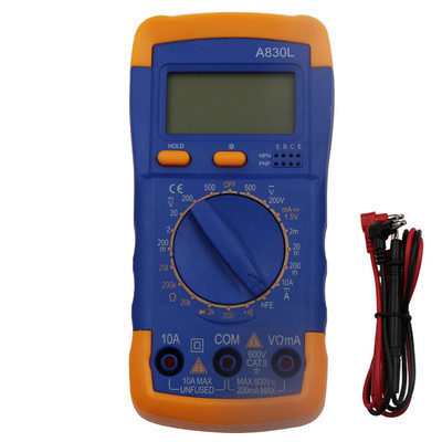 Multimetru digital LCD 830B A830L Tester de curent Afișaj luminos cu funcție de semnal sonor Multimetru de frecvență cu diodă de tensiune AC DC