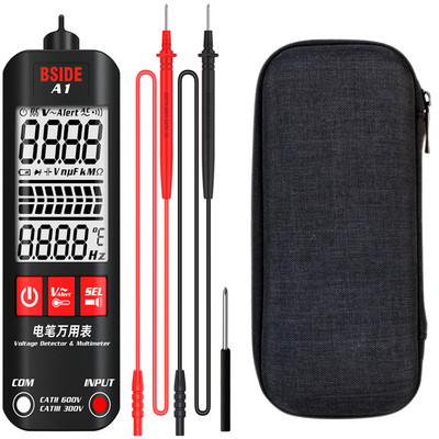 BSIDE A1 mini-multimeetri tester pinge detektor 2000 loendab alalis-/vahelduvpinget NCV järjepidevuse voolujuhtme juhtme kontrolli tegelik RMS arvesti