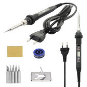 Fier de lipit 80W Temperatura reglabilă LCD Digital 110V 220V Set fier de călcat electric Kit de reparare a stației de dezlipire pentru lipire