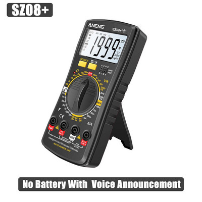 SZ08+ Multimetru digital profesional pentru difuzare vocală Tester de curent AC DC Multifuncțional Hz hFE Ohm Instrument + alarmă vocală